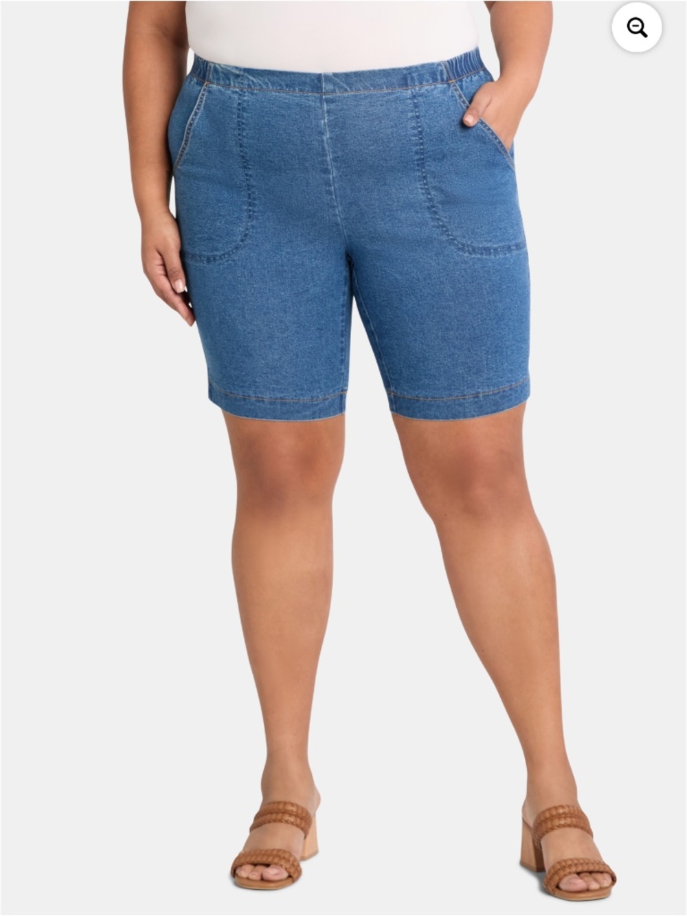 Just My Size Women’s Medium Stone Wash Bermuda Shorts Size 0X NEW